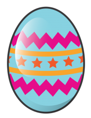 Free Easter Colored Egg Clipart