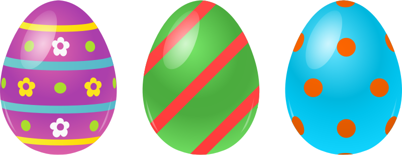 Free Easter Colored Egg Clipart