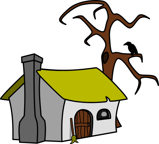 Free Witches Cottage Clipart