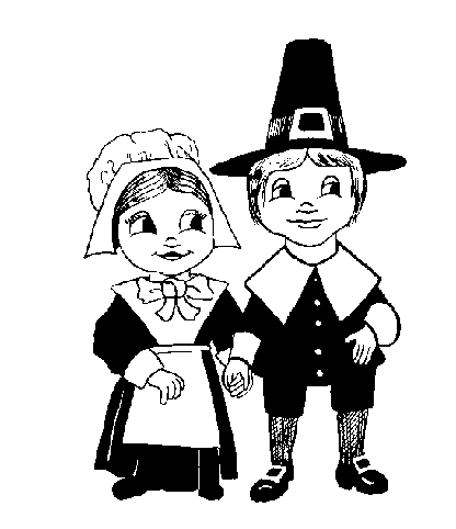 Free Pilgrim Couple Clipart