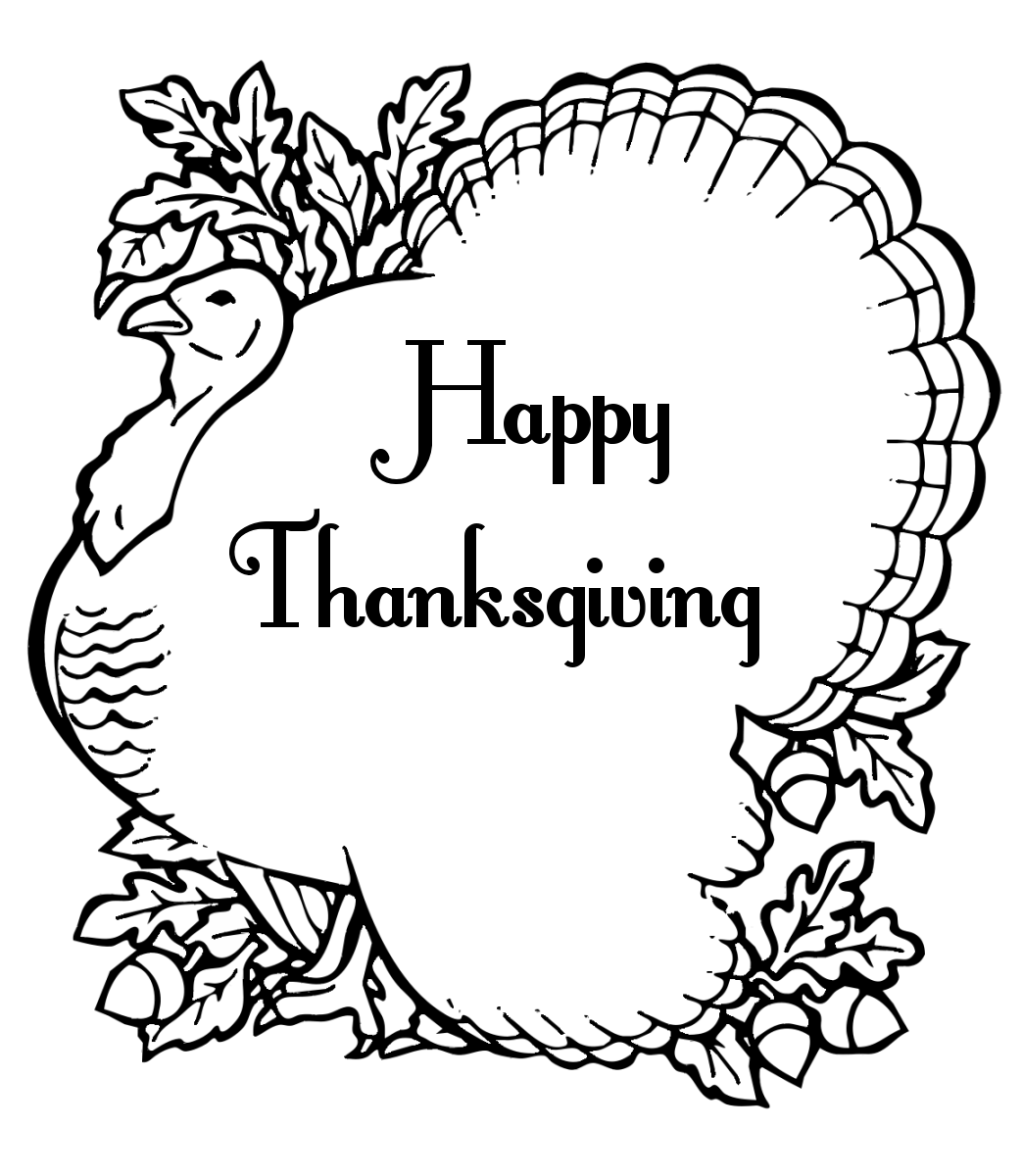 Free Thanksgiving Coloring Pages Clipart