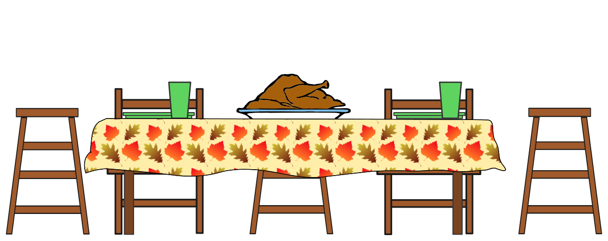 Free Thanksgiving Table Clipart