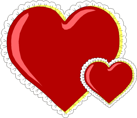 Free Lacy Hearts Clipart