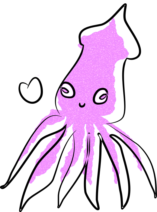 Free Valentine Squid Clipart