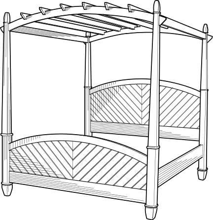 Free Bedroom Coloring Page Clipart