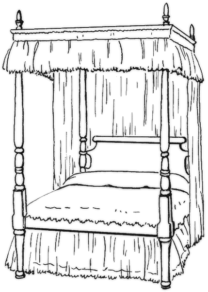 Free Bedroom Coloring Page Clipart