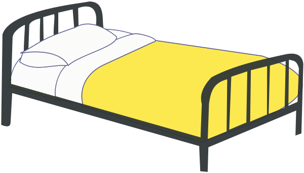 Free Single Bed Clipart