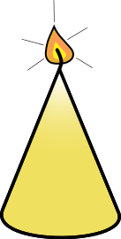 Free Yellow Candle Clipart