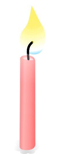 Free Colored Candle Clipart