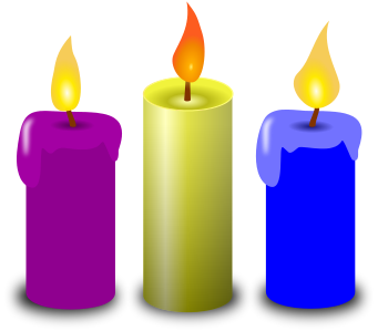 Free Colored Candle Clipart