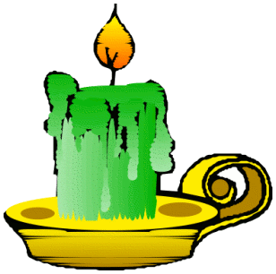 Free Green Candle Clipart