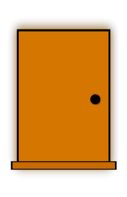 Free Brown Door Clipart