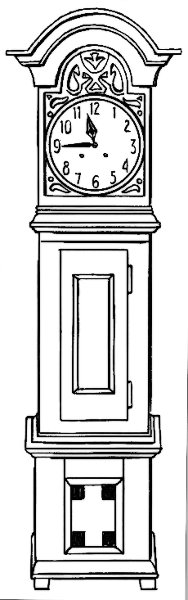 Free Grandfather Clock Clipart