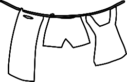 Free Laundry Coloring Page Clipart