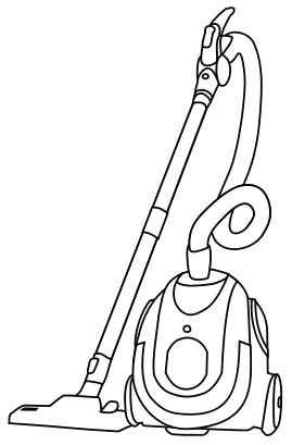 Free Canister Vacuum Cleaner Clipart